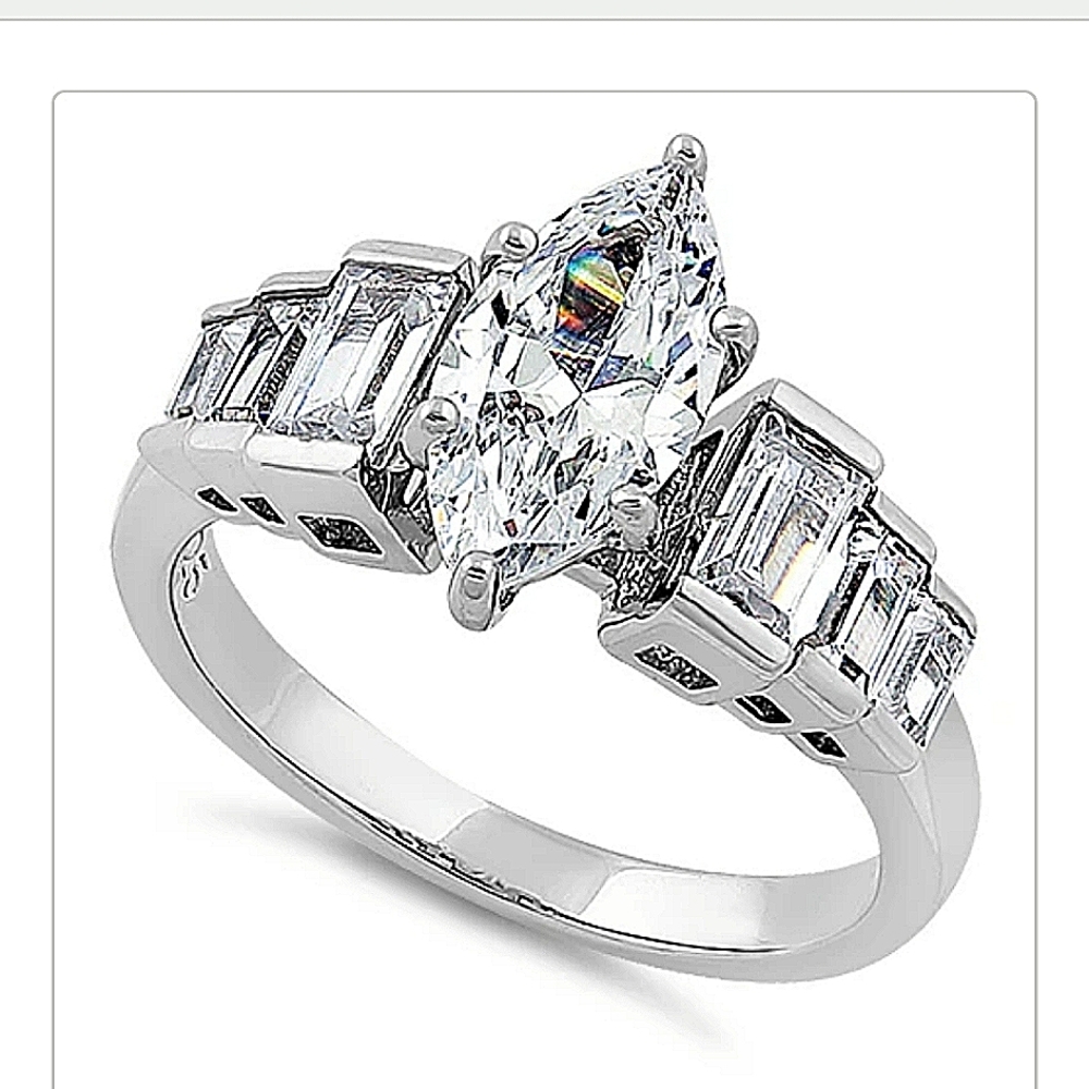 Engagement ring 925 silver